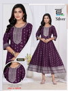 Silver By Blue Hills Rayon Ladies Anarkali Kurtis Wholesale Market In Surat
